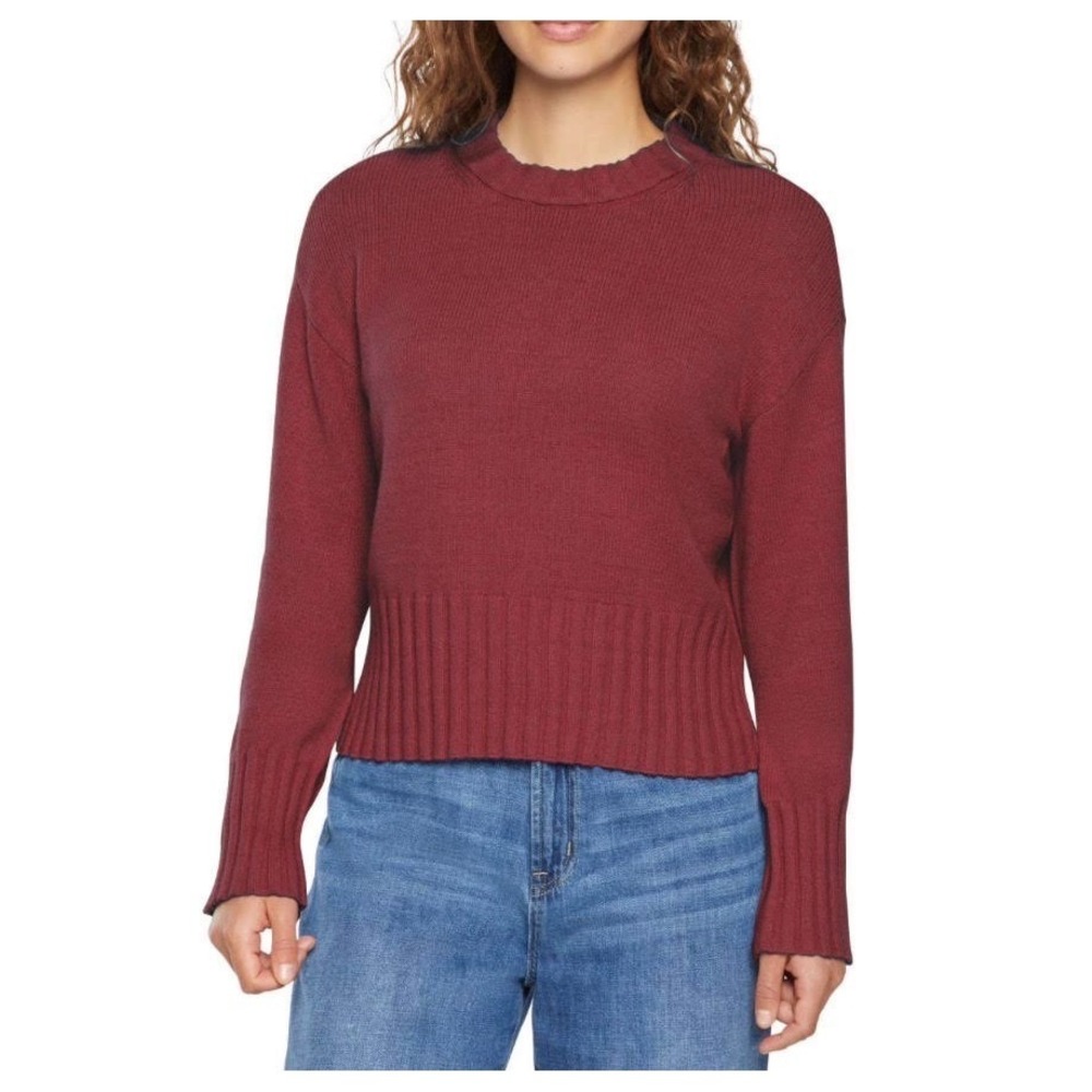 NEW Gap Crewneck Sweater WOMENS Burgundy Red Pullover SIZE XS
